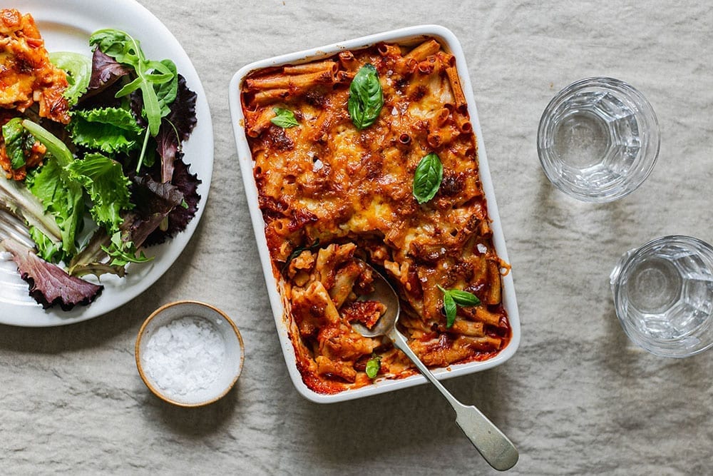 Spicy Arrabbiata & Cheese Pasta Bake