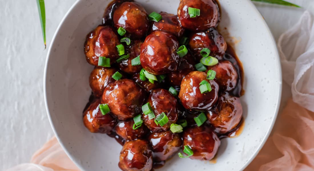 Vegan Sweet & Spicy Meatballs