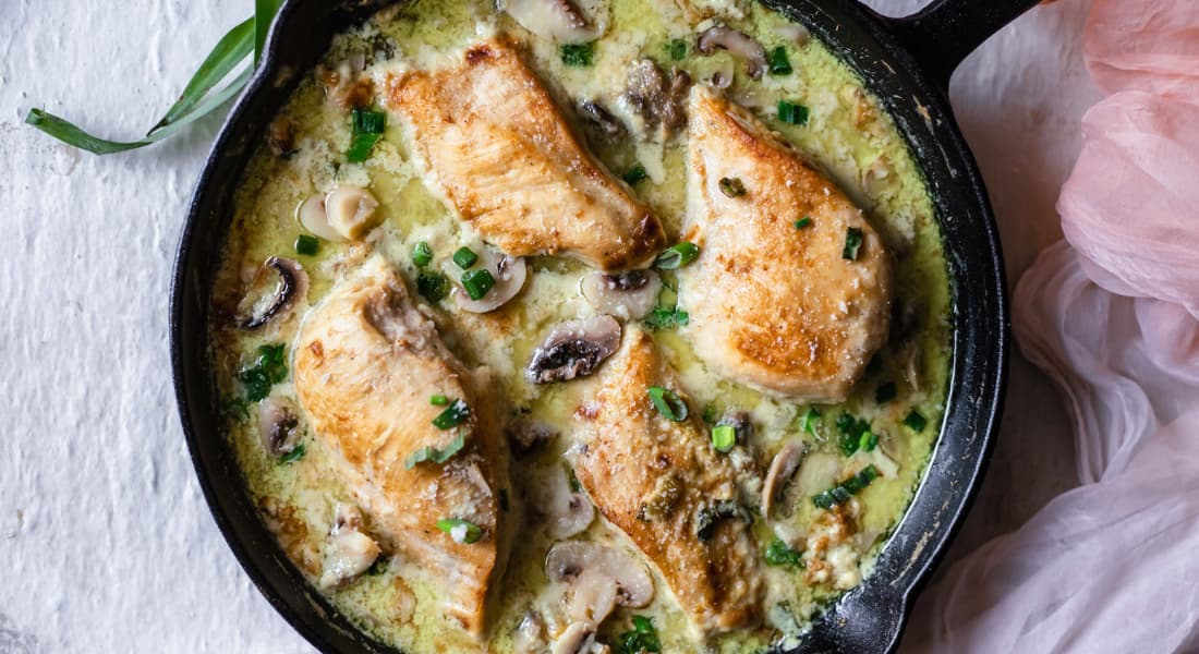 Chicken in Creamy Mushroom Sauce