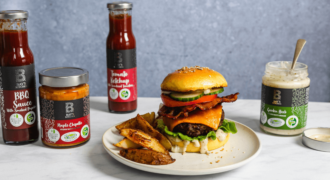 Homemade Beef Burgers with Crispy Potato Wedges