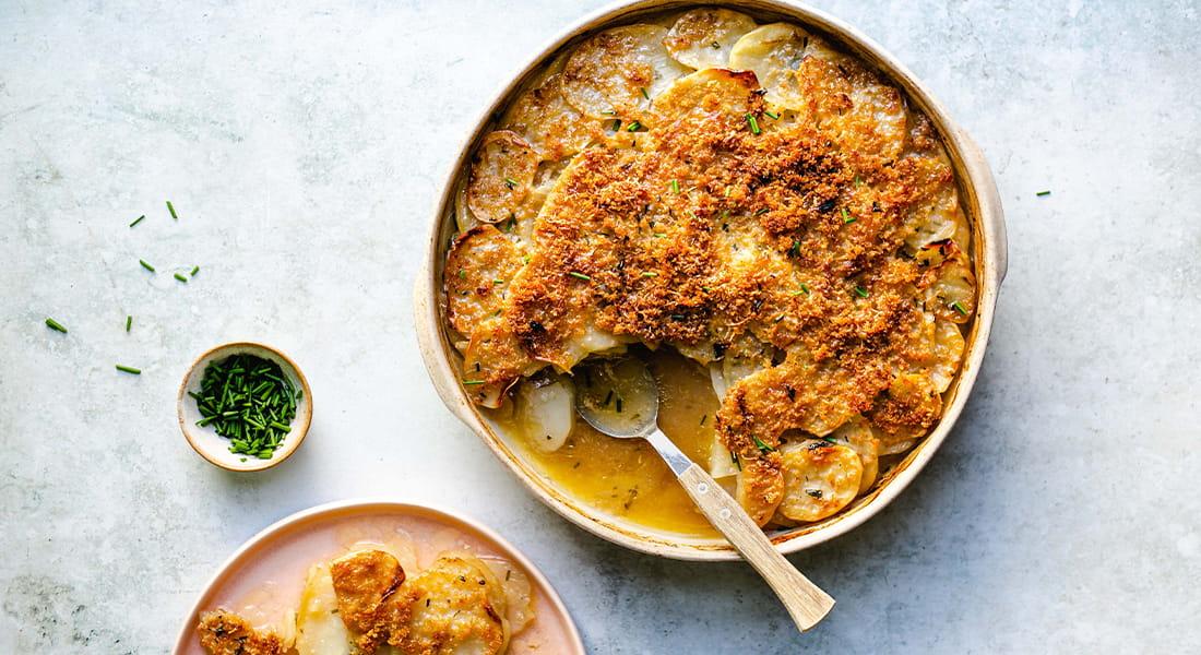 Low FODMAP Boulangère Potatoes