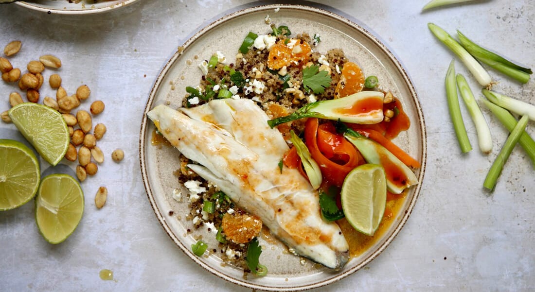 Sweet & Sour Seabass with a Vibrant Quinoa Salad